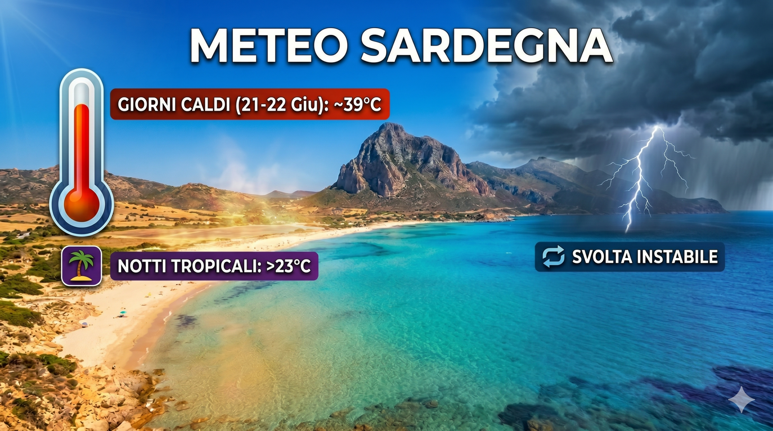 Meteo Sardegna - Arriva il caldo.