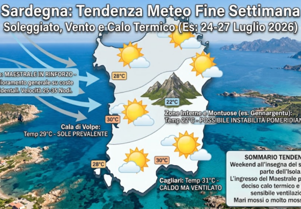Previsioni Meteo Sardegna 24-27 Luglio