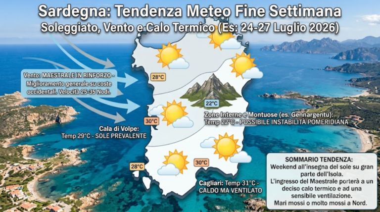 Previsioni Meteo Sardegna 24-27 Luglio