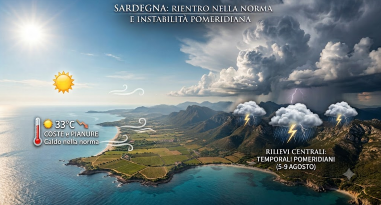 Caldo nella norma e instabilità pomeridiana