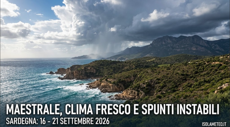 Settimana Dinamica tra Schiarite, Venti di Maestrale e Spunti Instabili (16 - 21 Settembre 2026)