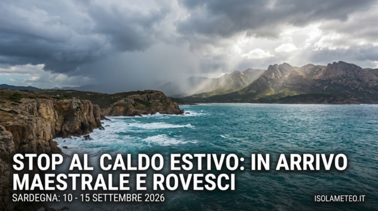 Stop al Caldo Estivo, Irruzione di Maestrale e Rovesci prima di una Fase Fresca (10 - 15 Settembre 2026)